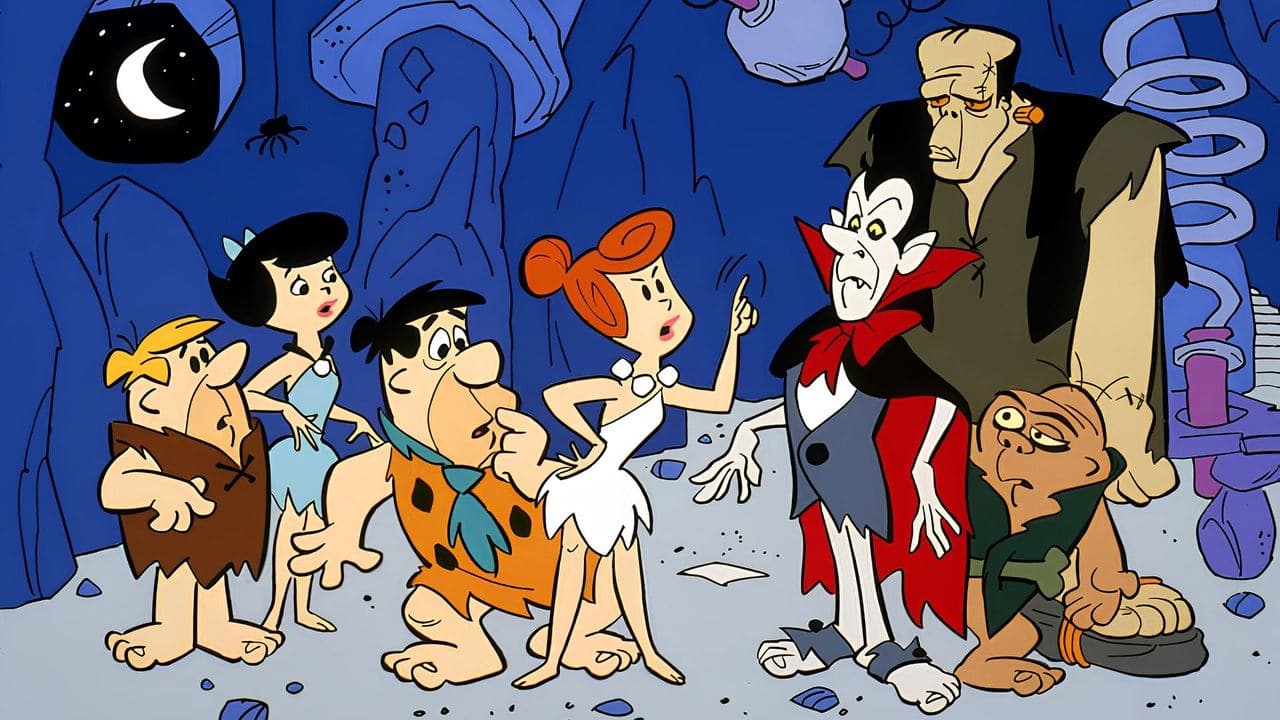 The Flintstones Meet Rockula and Frankenstone backdrop