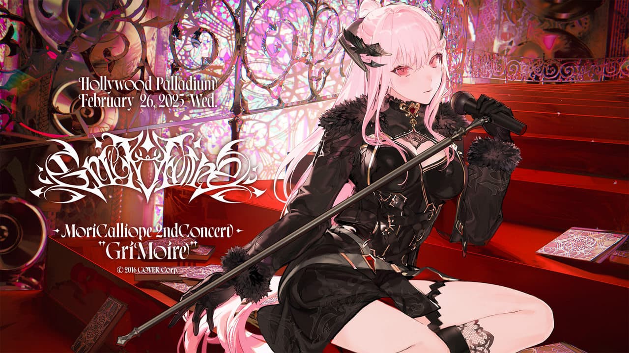 Mori Calliope 2nd Concert “GriMoire” backdrop