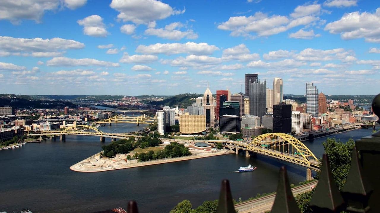 Downtown Pittsburgh backdrop