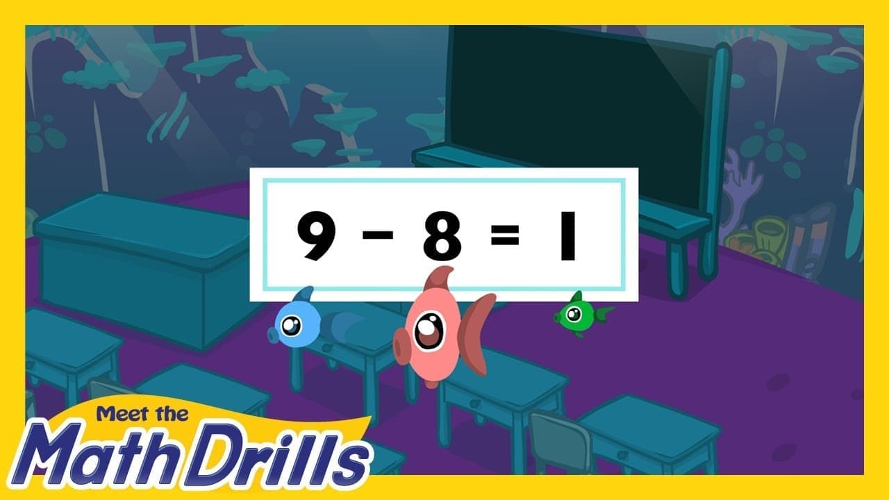 Meet the Math Drills - Subtraction backdrop