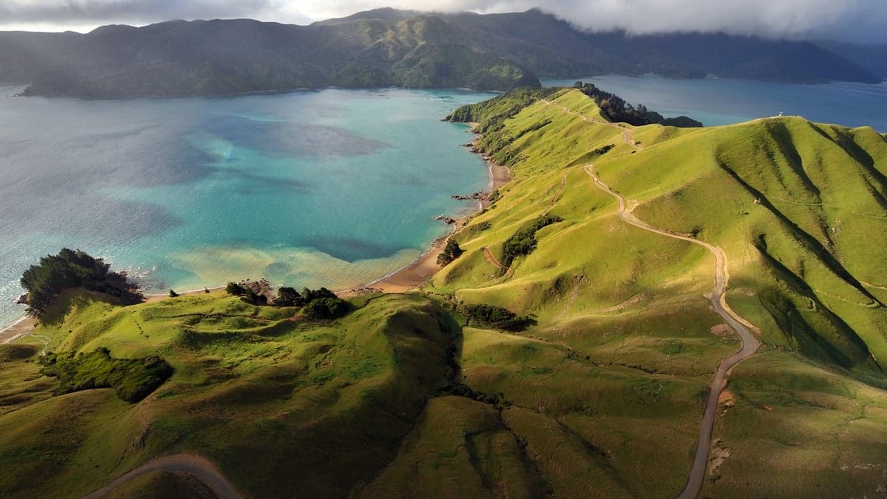 Aerial New Zealand backdrop