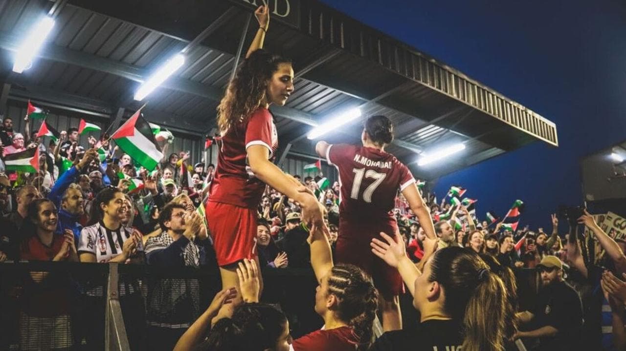 Let It Bring Hope: Bohemians v Palestine backdrop