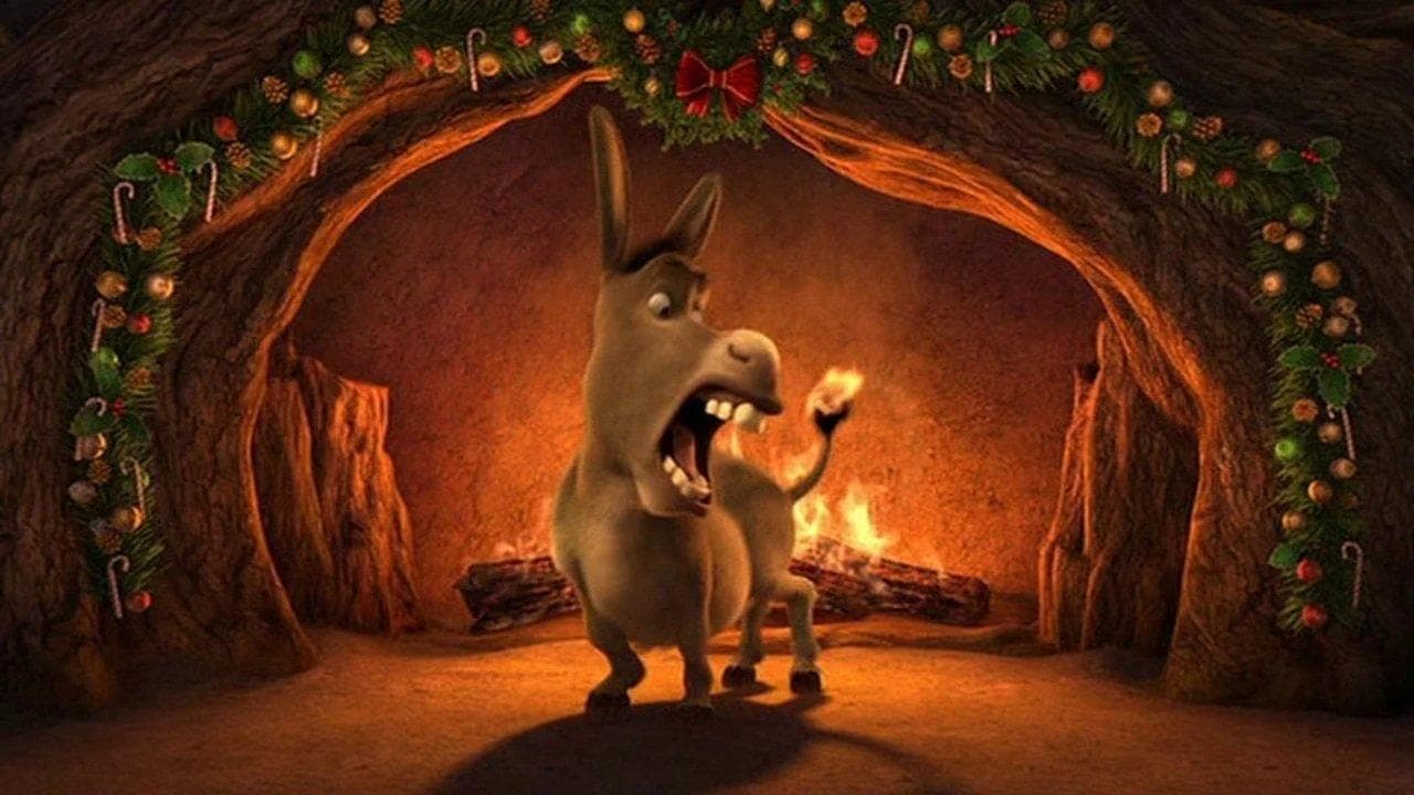 Shrek's Yule Log backdrop