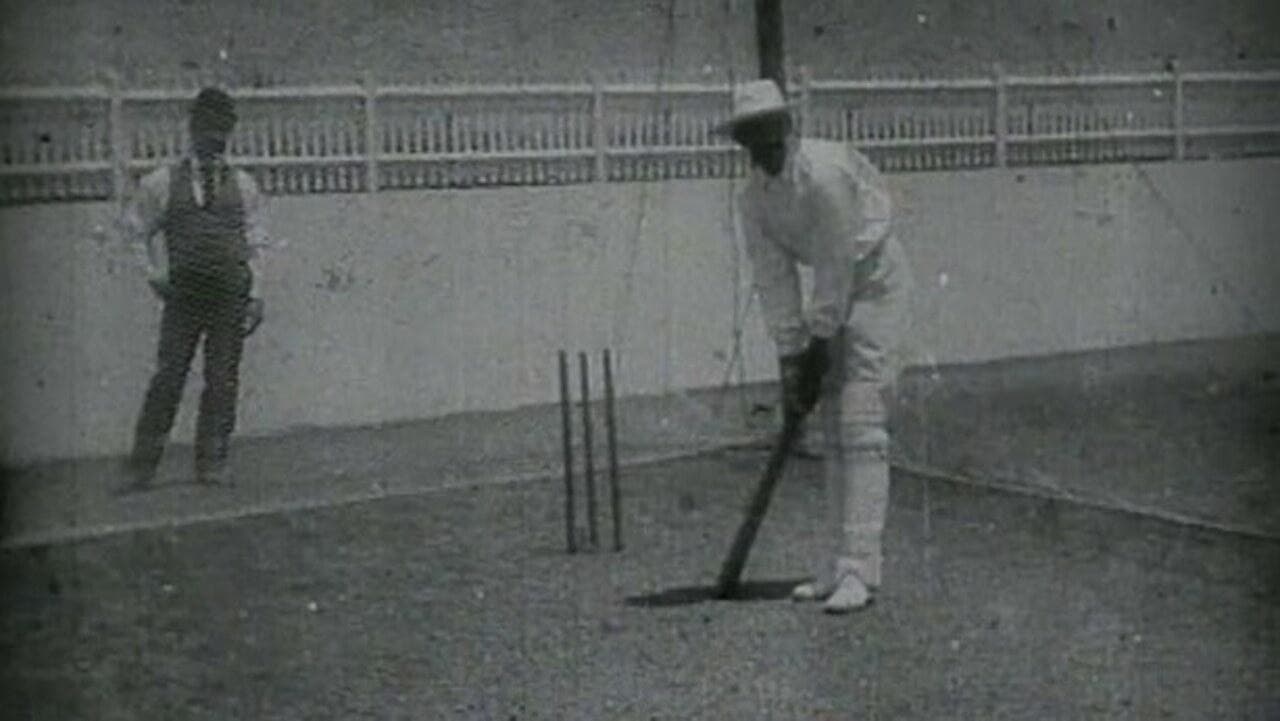 Prince Ranjitsinhji Practising Batting in the Nets backdrop