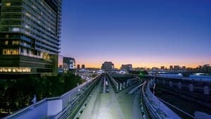 Train Night View: Yurikamome at Night Round Trip Shimbashi to Toyosu backdrop