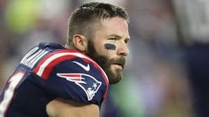 100%: Julian Edelman backdrop