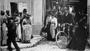 Workers Leaving the Lumière Factory backdrop