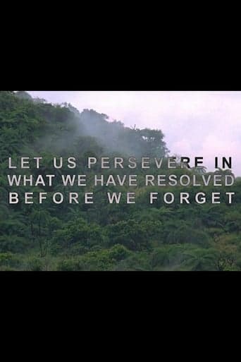 Let Us Persevere in What We Have Resolved Before We Forget Poster