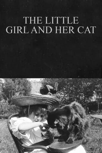 The Little Girl and Her Cat Poster